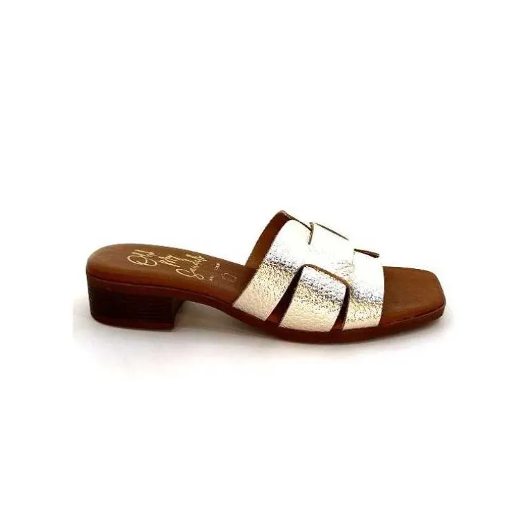 oh my sandals - innova footwear Mules Ivoire 5343 Cuir Or Shop