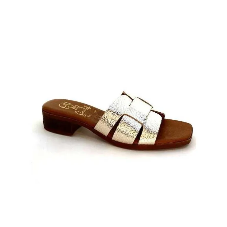 oh my sandals - innova footwear Mules Ivoire 5343 Cuir Or Shop