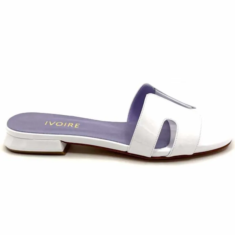 Ivoire0248 Mules Ivoire 5237 Vernis Blanc Fashion