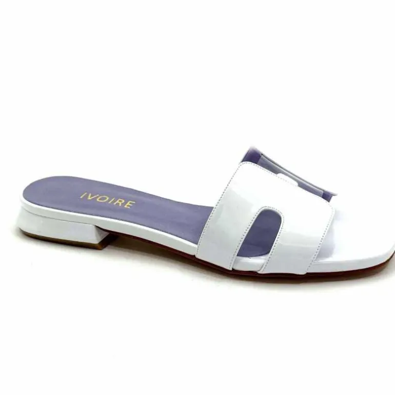 Ivoire0248 Mules Ivoire 5237 Vernis Blanc Fashion