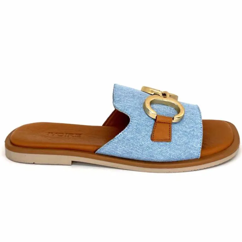 382-ivoire Mules Ivoire Tml 27-1 Textile Bleu Cheap
