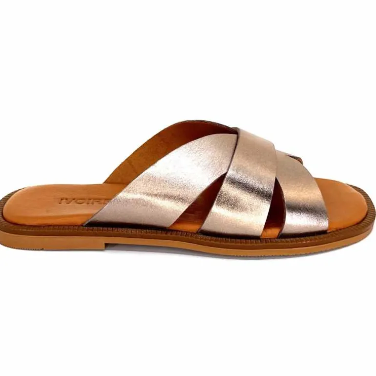 382-ivoire Mules Ivoire Tml 58T Cuir Métal Ash GrisMétal Discount
