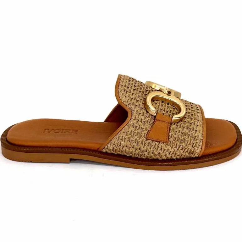 382-ivoire Mules Ivoire Tml 49T Raffia Coconut Flash Sale