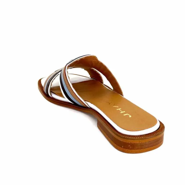 mules_jhay__cuir_bleu_marron_blanc_16.webp JHay Mules 2305 Cuir Marron Blanc Bleu Store