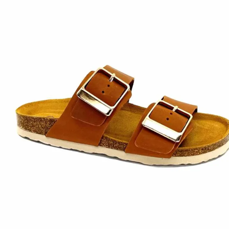 Ivoire0098a Mules Plagettes Ivoire 2011.179 Cuir Marron Shop