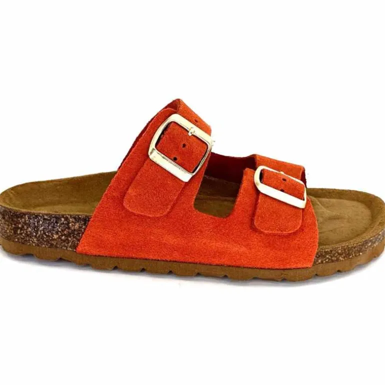 Ivoire0473a Mules Plagettes Ivoire 11.71.2878.559 Daim Orange Best Sale