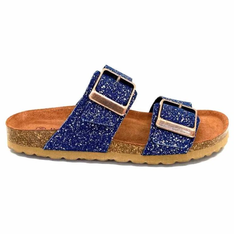 Ivoire0098a Mules Plagettes Ivoire 2011.180 Jeans Platino Bleu Store