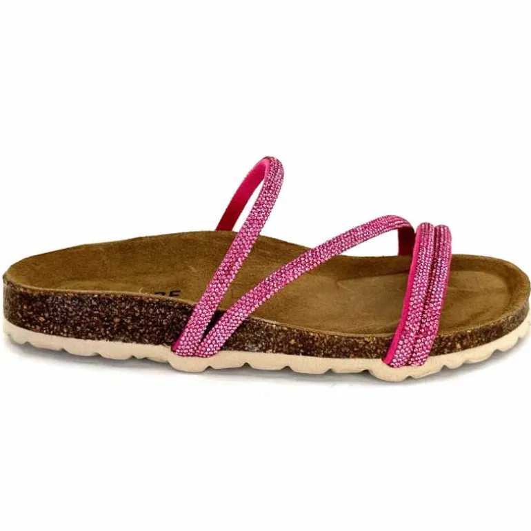 Ivoire0473a Mules Plagettes Ivoire 11.71.14160.436 Strass Fushia Cheap