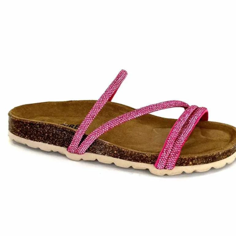 Ivoire0473a Mules Plagettes Ivoire 11.71.14160.436 Strass Fushia Cheap