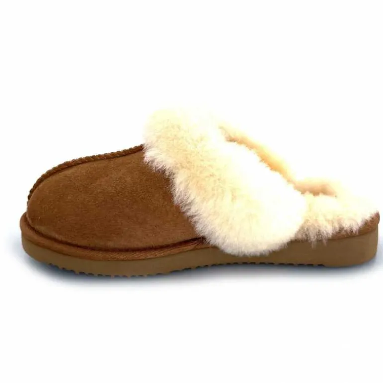 pantoufles_sweet_heritage_luge_daim_camel_5.webp sweet heritage Pantoufles Luge Daim Camel Store