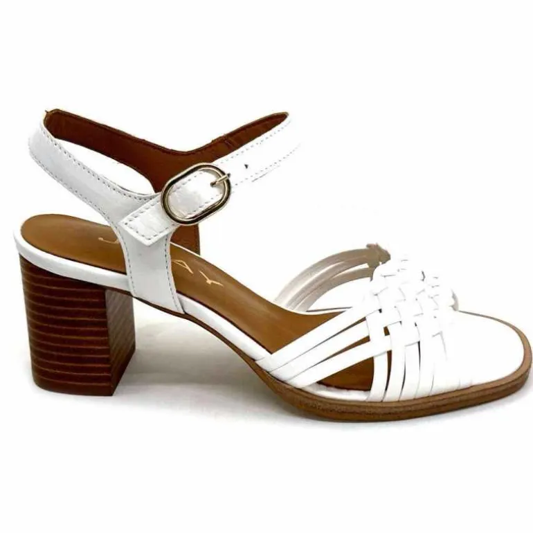 JHay Sandales à Talon 2688 Cuir Blanc Shop