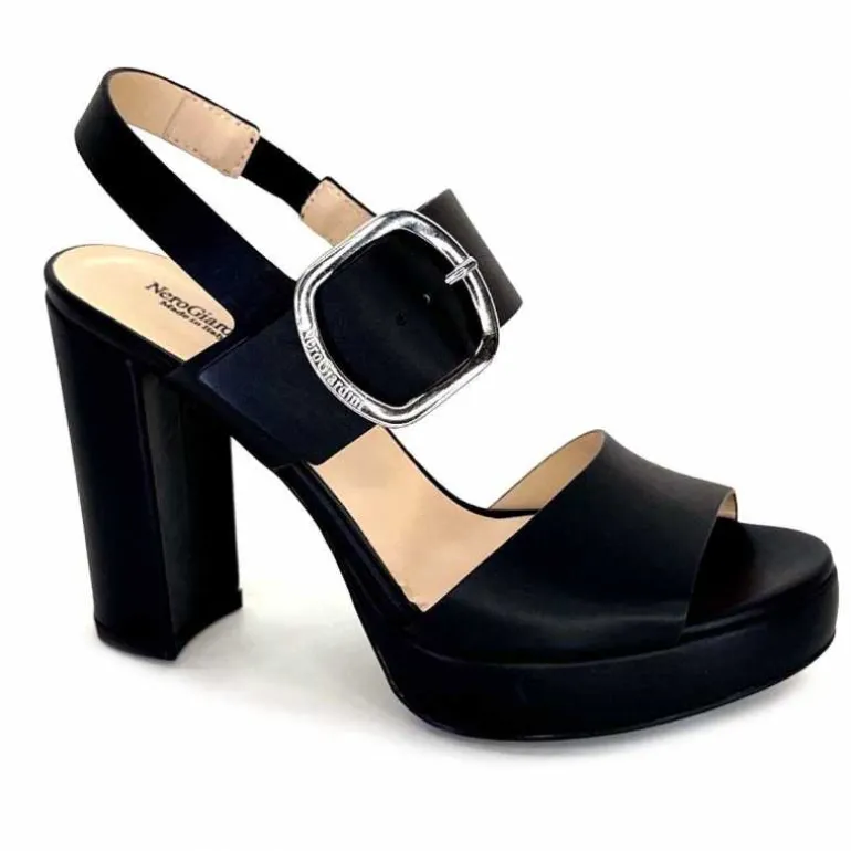 Nero Giardini Sandales à Talon NeroGiardini410360 Cuir Noir Hot