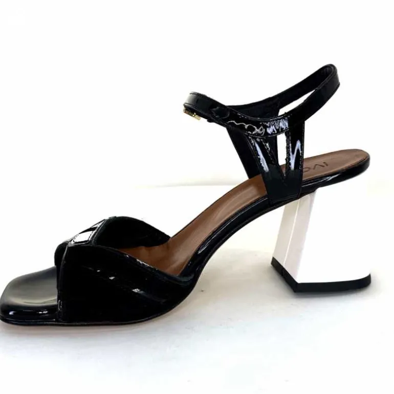 sandales__talons_ivoire_f_portocervo_cuir_vernis_noir_blanc_jaune_daim_noir_11.webp Ivoire0352 Sandales à Talons Ivoire F2102 Portocervo Cuir Vernis Blanc Jaune Daim Noir Clearance