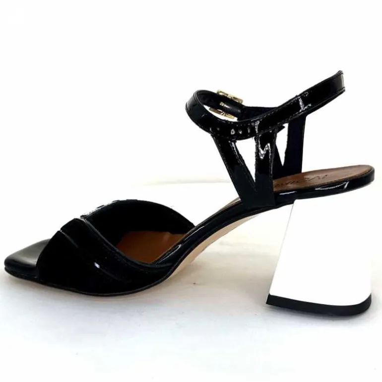 sandales__talons_ivoire_f_portocervo_cuir_vernis_noir_blanc_jaune_daim_noir_13.webp Ivoire0352 Sandales à Talons Ivoire F2102 Portocervo Cuir Vernis Blanc Jaune Daim Noir Clearance