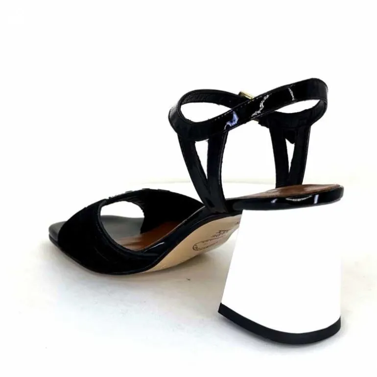 sandales__talons_ivoire_f_portocervo_cuir_vernis_noir_blanc_jaune_daim_noir_15.webp Ivoire0352 Sandales à Talons Ivoire F2102 Portocervo Cuir Vernis Blanc Jaune Daim Noir Clearance