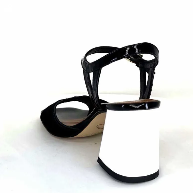 sandales__talons_ivoire_f_portocervo_cuir_vernis_noir_blanc_jaune_daim_noir_16.webp Ivoire0352 Sandales à Talons Ivoire F2102 Portocervo Cuir Vernis Blanc Jaune Daim Noir Clearance