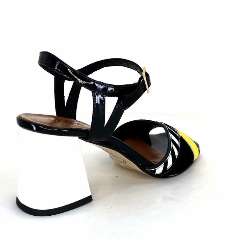 sandales__talons_ivoire_f_portocervo_cuir_vernis_noir_blanc_jaune_daim_noir_21.webp Ivoire0352 Sandales à Talons Ivoire F2102 Portocervo Cuir Vernis Blanc Jaune Daim Noir Clearance