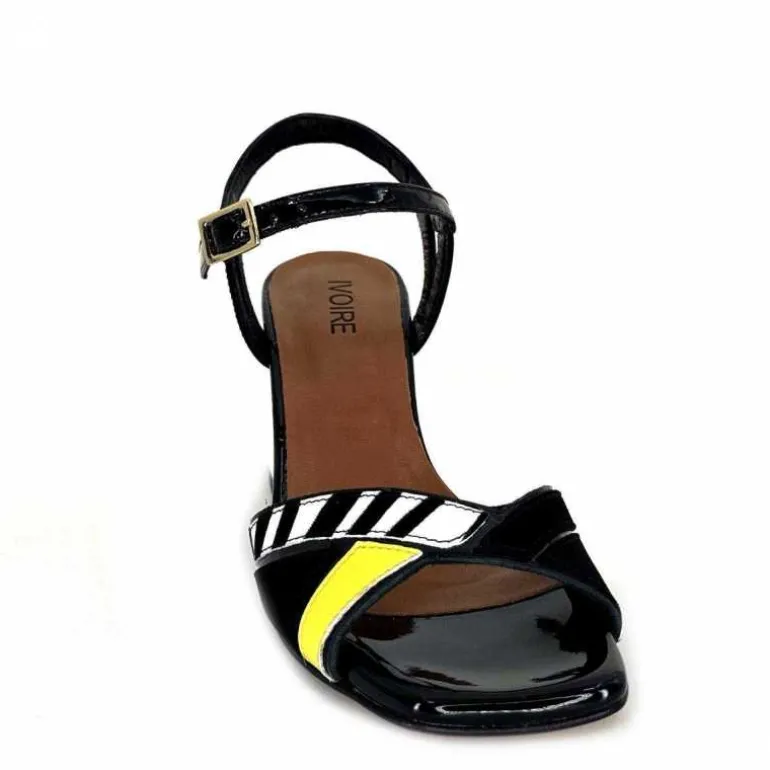 sandales__talons_ivoire_f_portocervo_cuir_vernis_noir_blanc_jaune_daim_noir_5.webp Ivoire0352 Sandales à Talons Ivoire F2102 Portocervo Cuir Vernis Blanc Jaune Daim Noir Clearance
