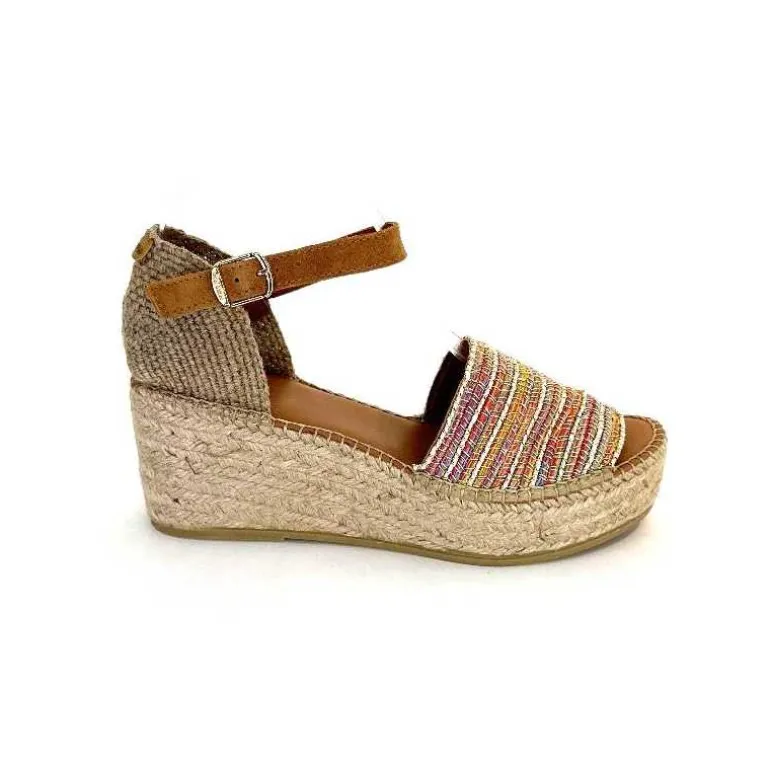Toni Pons Sandales Compensées Ivet Textile Multicolore Flash Sale