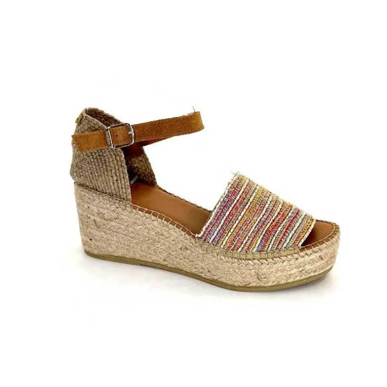 Toni Pons Sandales Compensées Ivet Textile Multicolore Flash Sale