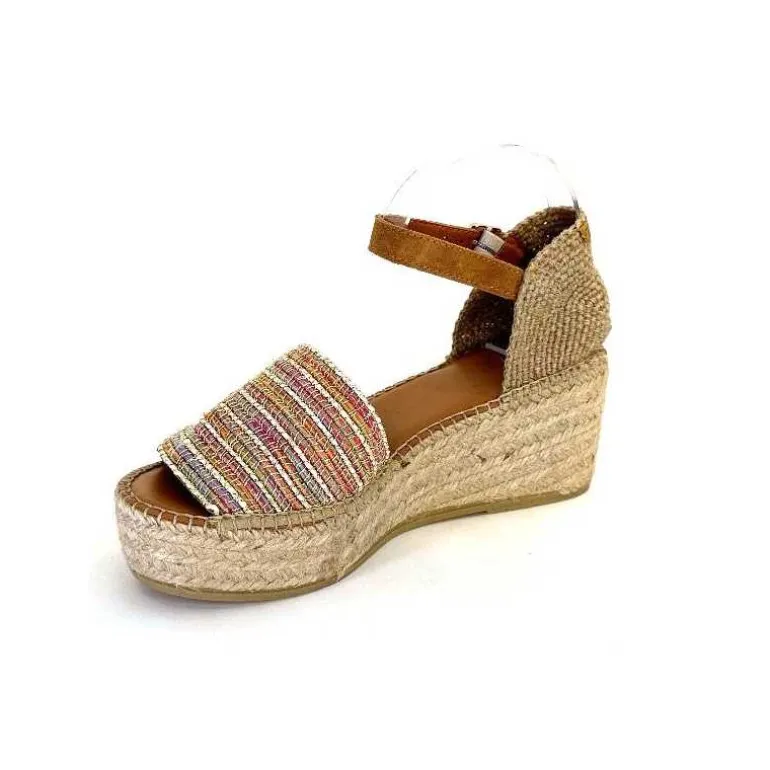 Toni Pons Sandales Compensées Ivet Textile Multicolore Flash Sale