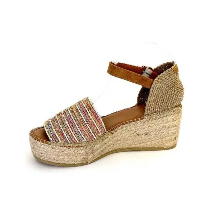 Toni Pons Sandales Compensées Ivet Textile Multicolore Flash Sale