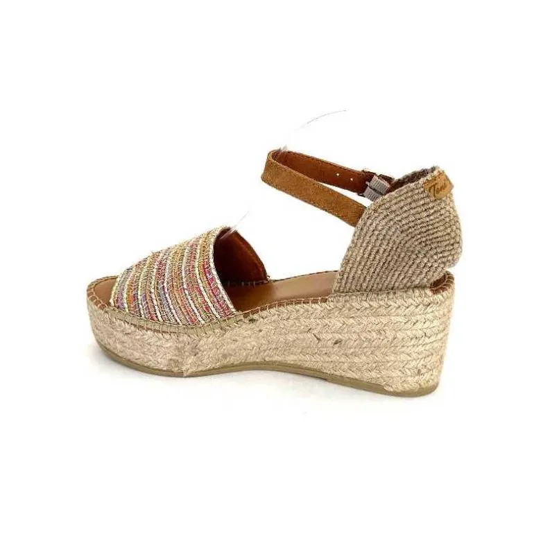 Toni Pons Sandales Compensées Ivet Textile Multicolore Flash Sale