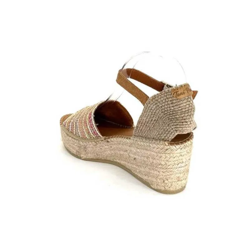 Toni Pons Sandales Compensées Ivet Textile Multicolore Flash Sale