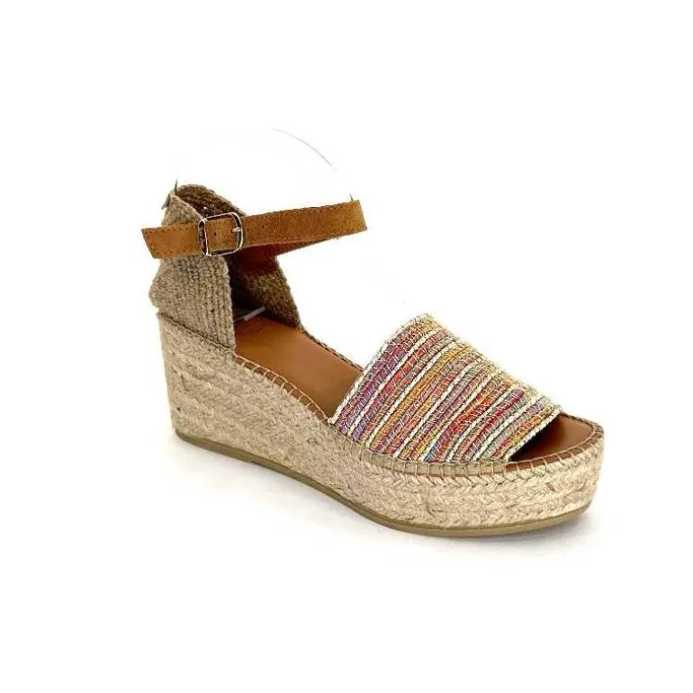 Toni Pons Sandales Compensées Ivet Textile Multicolore Flash Sale