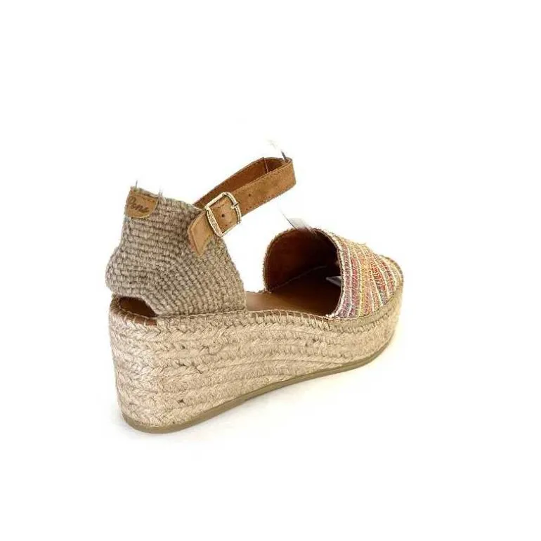 Toni Pons Sandales Compensées Ivet Textile Multicolore Flash Sale