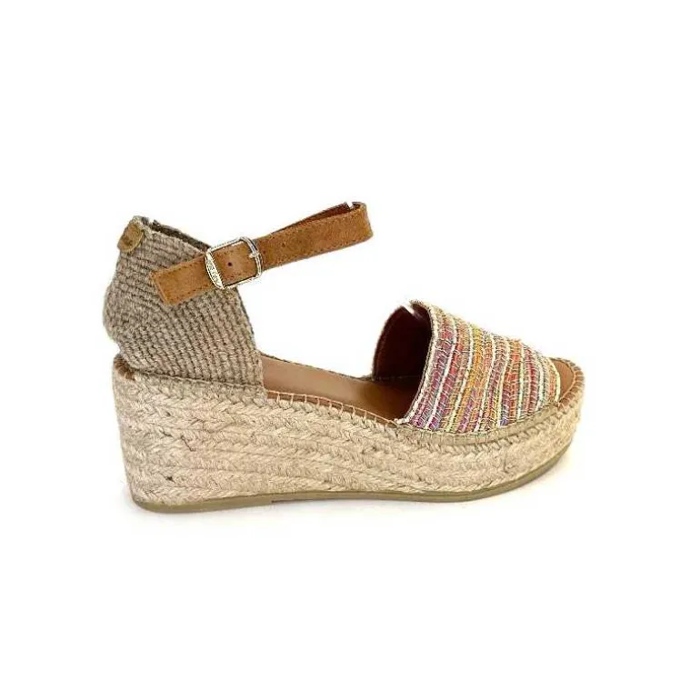 Toni Pons Sandales Compensées Ivet Textile Multicolore Flash Sale