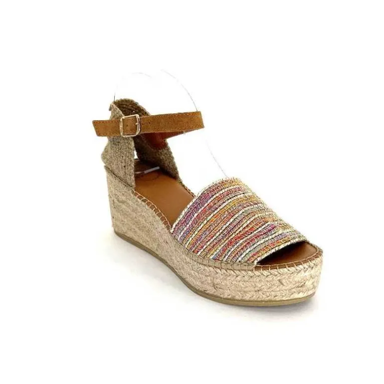 Toni Pons Sandales Compensées Ivet Textile Multicolore Flash Sale