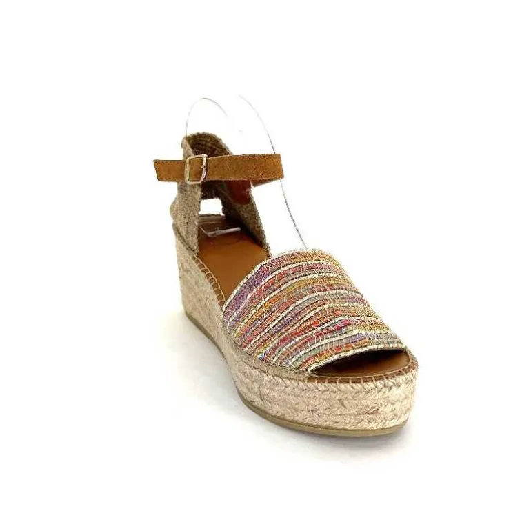 Toni Pons Sandales Compensées Ivet Textile Multicolore Flash Sale