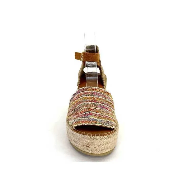 Toni Pons Sandales Compensées Ivet Textile Multicolore Flash Sale