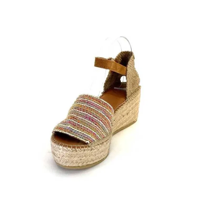 Toni Pons Sandales Compensées Ivet Textile Multicolore Flash Sale
