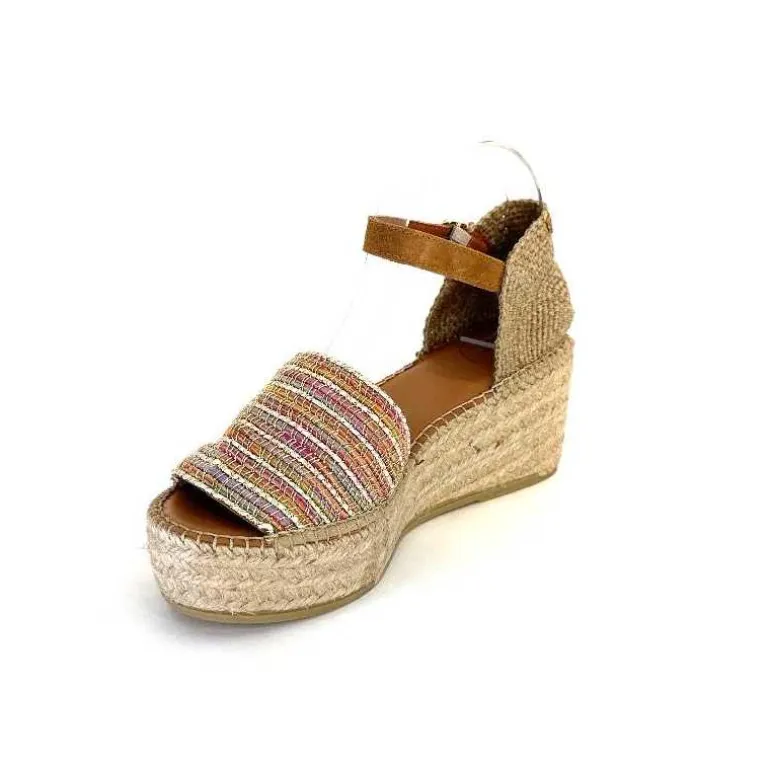 Toni Pons Sandales Compensées Ivet Textile Multicolore Flash Sale