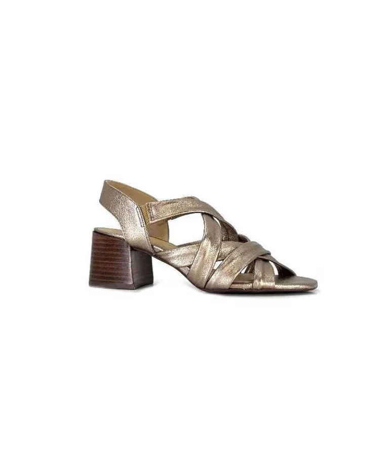 Ivoire0236a Sandales Ivoire 269 Pisa 3 Cuir Metal Prate Bronze Clearance