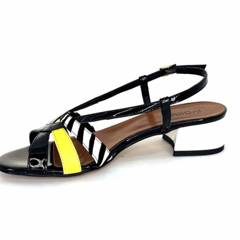 sandales_ivoire_k_jenny_cuir_vernis_noir_blanc_jaune_11.webp Ivoire0352 Sandales Ivoire K234 Jenny Cuir Vernis Blanc Jaune Noir New
