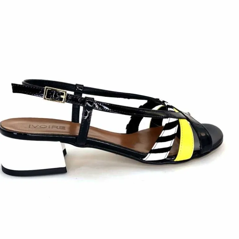 sandales_ivoire_k_jenny_cuir_vernis_noir_blanc_jaune_23.webp Ivoire0352 Sandales Ivoire K234 Jenny Cuir Vernis Blanc Jaune Noir New