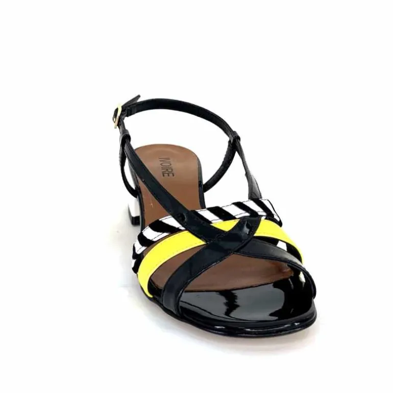 sandales_ivoire_k_jenny_cuir_vernis_noir_blanc_jaune_5.webp Ivoire0352 Sandales Ivoire K234 Jenny Cuir Vernis Blanc Jaune Noir New