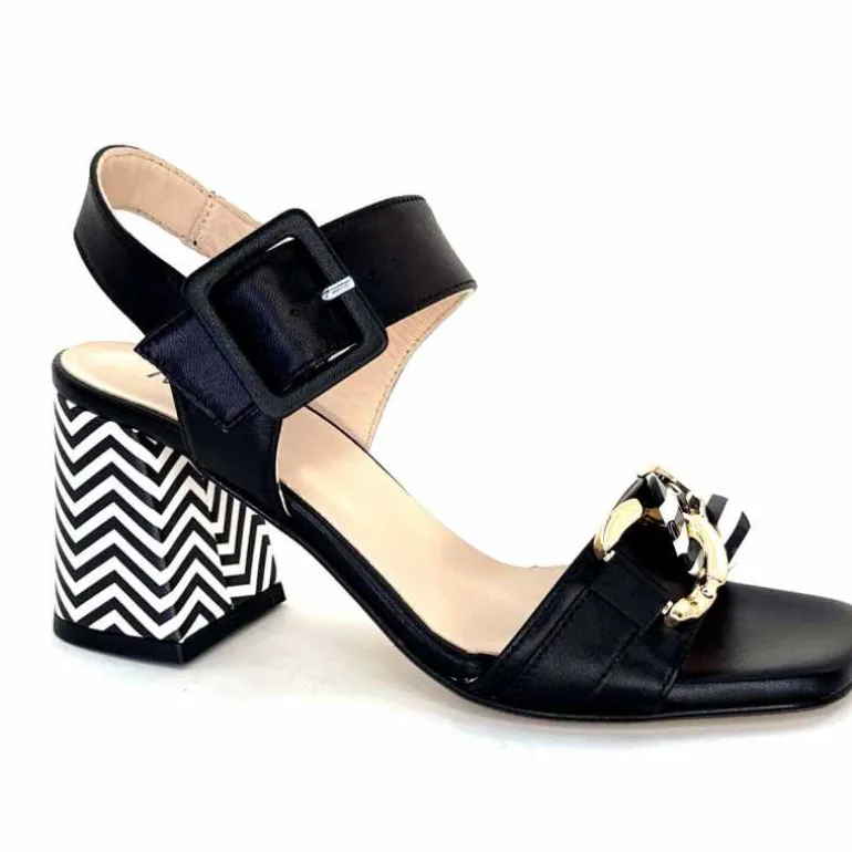 Ivoire0352 Sandales Ivoire K255 Portocervo Cuir Noir Hot