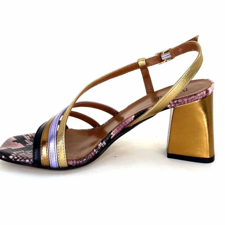 Ivoire0352 Sandales Ivoire K206 Vally Cuir Métallique Multicolore Discount