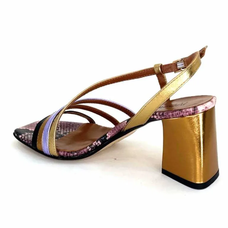 Ivoire0352 Sandales Ivoire K206 Vally Cuir Métallique Multicolore Discount