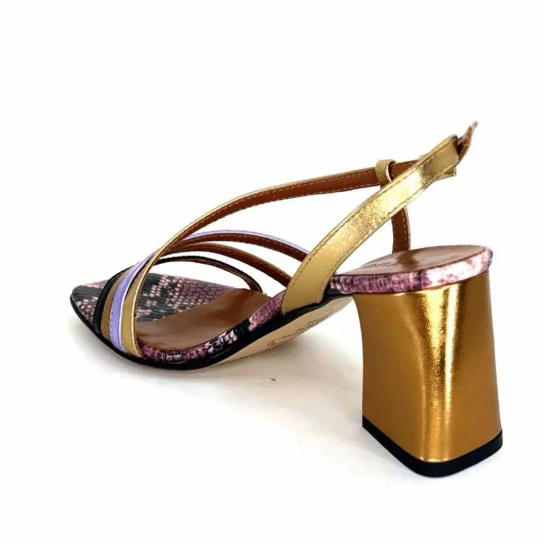 Ivoire0352 Sandales Ivoire K206 Vally Cuir Métallique Multicolore Discount