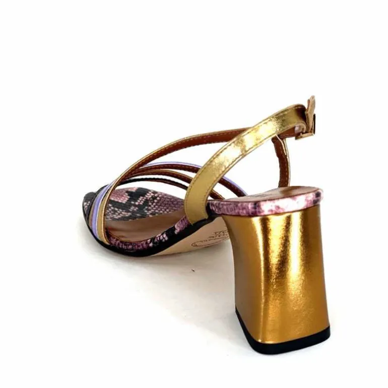 Ivoire0352 Sandales Ivoire K206 Vally Cuir Métallique Multicolore Discount