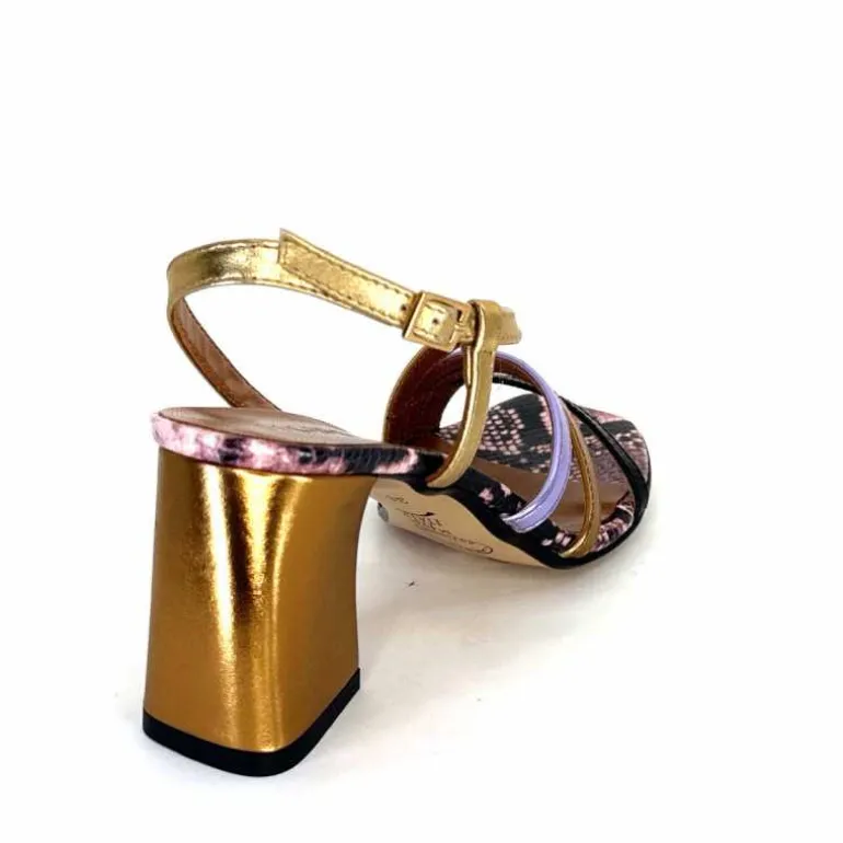 Ivoire0352 Sandales Ivoire K206 Vally Cuir Métallique Multicolore Discount