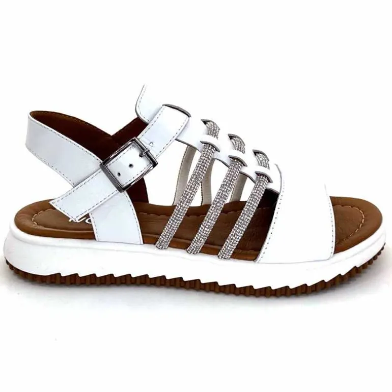 428-ivoire Sandales Ivoire P673 64 Cuir Blanc Online