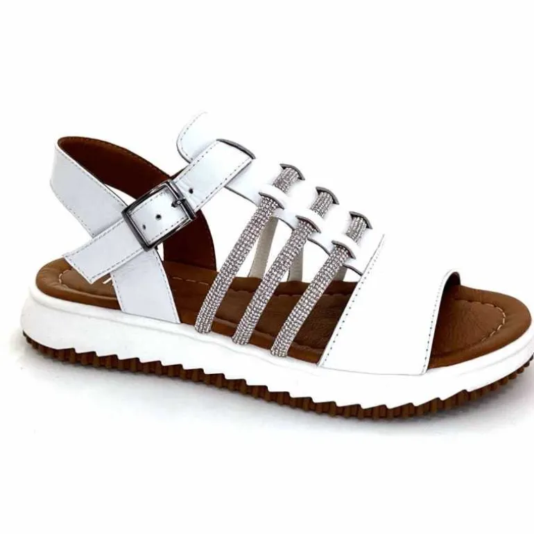 428-ivoire Sandales Ivoire P673 64 Cuir Blanc Online