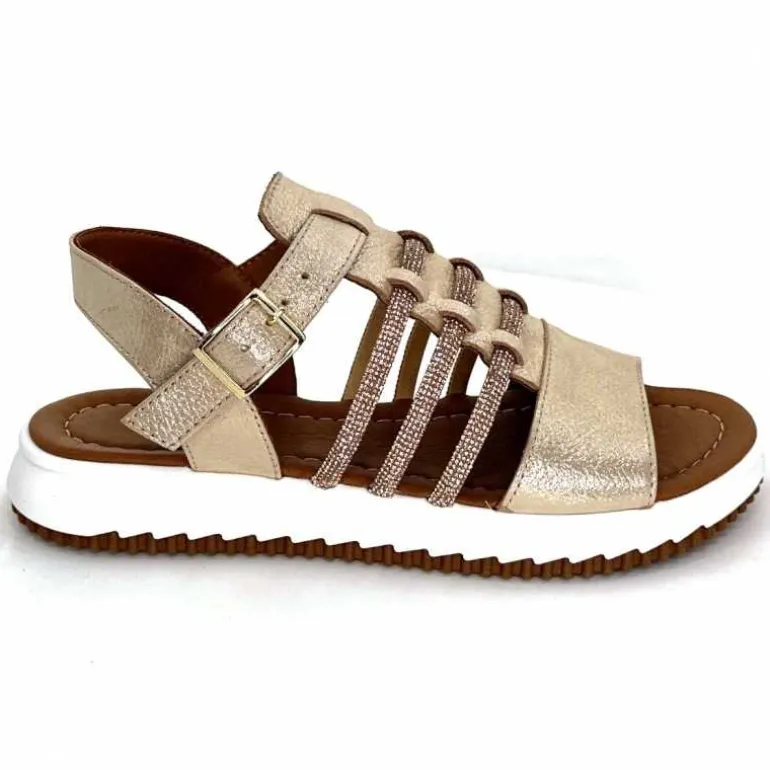 428-ivoire Sandales Ivoire P673 64 Cuir Dé Or Best Sale