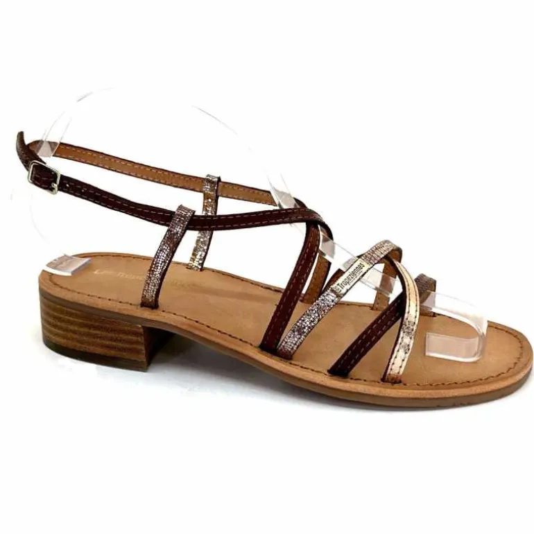 Les Tropéziennes par M.Belarbi Sandales Les Tropeziennes Harryna Cuir Or Marron Shop